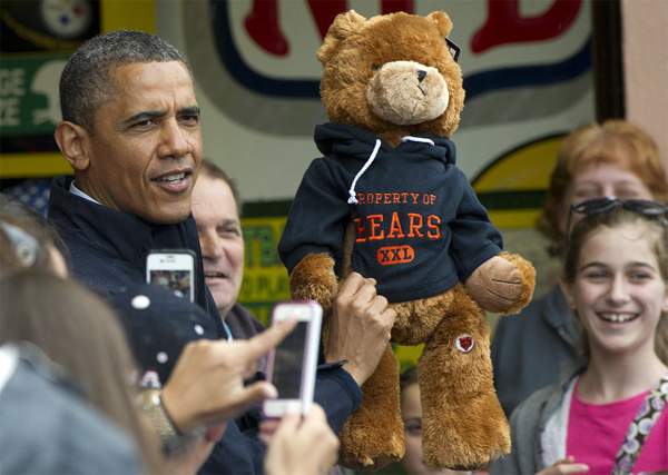Плюшевый медвежонок для Барак Обамы 